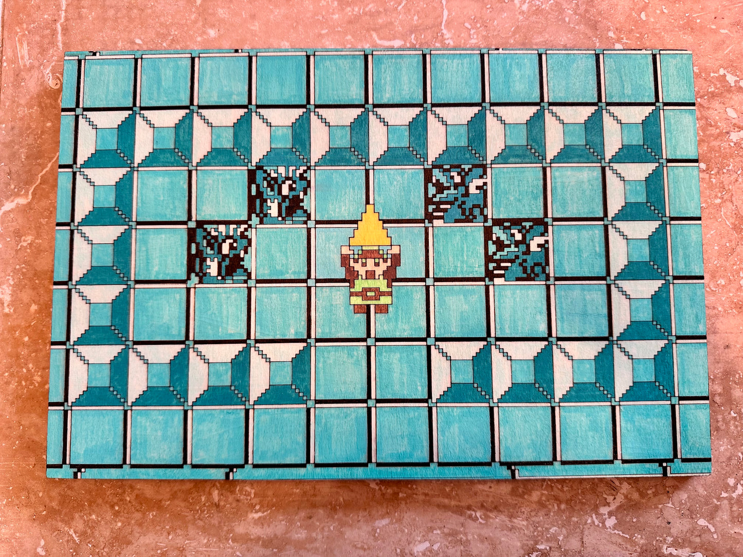 Small Wooden Canvas - Pixel Art Commission - New One of a Kind Piece!